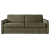 Image de Canapé convertible express 3 places AGATHE 140x190cm en velours côtelé - Vert kaki - Matelas 13cm - L178 x P96 x H88cm - LOUNGITUDE
