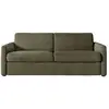Image de Canapé convertible express 3 places agathe en velours côtelé - matelas 13cm - vert kaki - 140x190cm AGATHE