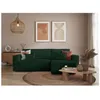 Image de Canapé dangle 3 places convertible réversible CLARISSE avec coffre en tissu bouclette - Vert - L269 x P159 x H89cm - LOUNGITUDE