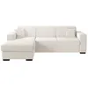 Image de Canapé dangle gauche 4 places FUJI XL convertible avec coffre en tissu bouclette - Blanc - L262 x P157 x H83cm - LOUNGITUDE