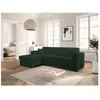 Image de Canapé dangle gauche 4 places FUJI XL convertible avec coffre en tissu bouclette - Vert - L262 x P157 x H83cm - LOUNGITUDE