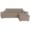 Image de CanapÃ© d'angle reversible convertible en tissu bouclette - Taupe en occasion ou reconditionné
