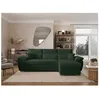 Image de Canapé dangle 4 places KOMECO reversible convertible avec coffre en velours côtelé - Vert foncé - L265 x P166 x H91cm - LOUNGITUDE