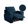 Image de Fauteuil de relaxation manuel ross en tissu texturé 3d - bleu foncé ROSS