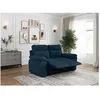 Image de Canapé de relaxation manuel ROSS 2 places en tissu texturé 3D - Bleu foncé - L160 x P100 x H102cm - LOUNGITUDE
