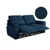 Image de Canapé de relaxation manuel ross 3 places en tissu texturé 3d - bleu foncé ROSS
