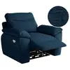 Image de Fauteuil de relaxation électrique ross en tissu texturé 3d - bleu foncé ROSS