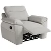 Image de Fauteuil de relaxation manuel ROSS en tissu texturé 3D - Gris clair - L101 x P100 x H102cm - LOUNGITUDE