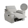Image de Fauteuil de relaxation manuel ross en tissu texturé 3d - gris clair ROSS