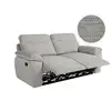 Image de Canapé de relaxation manuel ross 3 places en tissu texturé 3d - gris clair ROSS