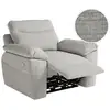 Image de Fauteuil de relaxation électrique ross en tissu texturé 3d - gris clair ROSS