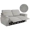 Image de Canapé de relaxation électrique ross 3 places en tissu texturé 3d - gris clair ROSS