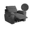 Image de Fauteuil de relaxation manuel ross en tissu texturé 3d - gris foncé ROSS