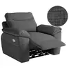 Image de Fauteuil de relaxation électrique ross en tissu texturé 3d - gris foncé ROSS