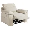 Image de Fauteuil de relaxation électrique ROSS en tissu texturé 3D - Beige - L101 x P100 x H102cm - LOUNGITUDE