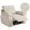 Image de Fauteuil de relaxation électrique ross en tissu texturé 3d - beige ROSS