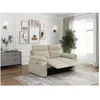 Image de Canapé de relaxation électrique ROSS 2 places en tissu texturé 3D - Beige - L160 x P100 x H102cm - LOUNGITUDE