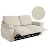 Image de Canapé de relaxation électrique ross 3 places en tissu texturé 3d - beige ROSS