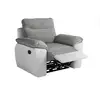 Image de Fauteuil de relaxation manuel ross en tissu et simili - blancgris ROSS