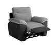 Image de Fauteuil de relaxation manuel ross en tissu et simili - noirgris ROSS