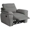 Image de Fauteuil de relaxation manuel ROSS en tissu - Gris - L101 x P100 x H102cm - LOUNGITUDE