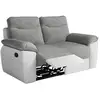 Image de Canapé de relaxation manuel ross 2 places en tissu et simili - blancgris ROSS