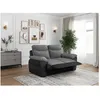 Image de Canapé de relaxation manuel ROSS 2 places en tissu et simili - Noir/Gris - L160 x P100 x H102cm - LOUNGITUDE