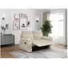Image de Canapé de relaxation manuel ROSS 2 places en tissu - Beige - L160 x P100 x H102cm - LOUNGITUDE