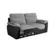 Image de Canapé de relaxation manuel ross 3 places en tissu et simili - noirgris ROSS