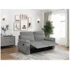 Image de Canapé de relaxation manuel ROSS 3 places en tissu - Gris - L200 x P100 x H102cm - LOUNGITUDE
