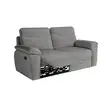 Image de Canapé de relaxation manuel ross 3 places en tissu - gris ROSS