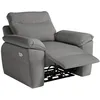Image de Fauteuil de relaxation électrique ROSS en tissu - Gris - L101 x P100 x H102cm - LOUNGITUDE