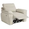 Image de Fauteuil de relaxation électrique ROSS en tissu - Beige - L101 x P100 x H102cm - LOUNGITUDE