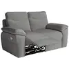 Image de Canapé de relaxation électrique ross 2 places en tissu - gris ROSS