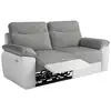 Image de Canapé de relaxation électrique ross 3 places en tissu et simili - blancgris ROSS
