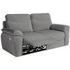 Image de Canapé de relaxation électrique ROSS 3 places en tissu - Gris - L200 x P100 x H102cm - LOUNGITUDE