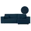 Image de Clarisse - canapé d'angle convertible réversible avec coffre en tissu texturé 3d - bleu foncé CLARISSE
