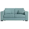 Image de Canapé droit fixe 2 places BELAMI en velours côtelé - Bleu clair - L181 x P93 x H86cm - LOUNGITUDE