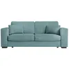 Image de Canapé droit fixe 3 places BELAMI en velours côtelé - Bleu clair - L231 x P93 x H86cm - LOUNGITUDE