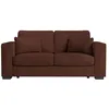 Image de Canapé droit fixe 2 places BELAMI en velours côtelé - Marron - L181 x P93 x H86cm - LOUNGITUDE