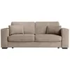Image de Canapé droit fixe 3 places BELAMI en velours côtelé - Taupe - L231 x P93 x H86cm - LOUNGITUDE