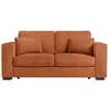 Image de Canapé droit fixe 2 places BELAMI en velours côtelé - Terracotta - L181 x P93 x H86cm - LOUNGITUDE