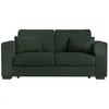 Image de Canapé droit fixe 2 places BELAMI en velours côtelé - Vert foncé - L181 x P93 x H86cm - LOUNGITUDE