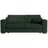 Image de Canapé droit fixe 3 places BELAMI en velours côtelé - Vert foncé - L231 x P93 x H86cm - LOUNGITUDE