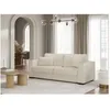 Image de Canapé droit fixe 3 places BELAMI en tissu - Beige - L231 x P93 x H86cm - LOUNGITUDE