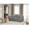Image de Canapé droit fixe 2 places BELAMI en tissu - Gris - L181 x P93 x H86cm - LOUNGITUDE