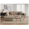 Image de Canapé dangle gauche 4 places PAOLA convertible avec coffre en velours côtelé - Taupe - L252 x P188 x H76cm - LOUNGITUDE