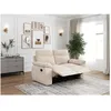 Image de Canapé de relaxation manuel ROSS 2 places en velours côtelé - Beige - L160 x P100 x H102cm - LOUNGITUDE
