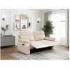 Image de Canapé de relaxation manuel ROSS 3 places en velours côtelé - Beige - L200 x P100 x H102cm - LOUNGITUDE