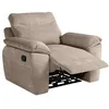 Image de Fauteuil de relaxation manuel ROSS en velours côtelé - Taupe - L101 x P100 x H102cm - LOUNGITUDE